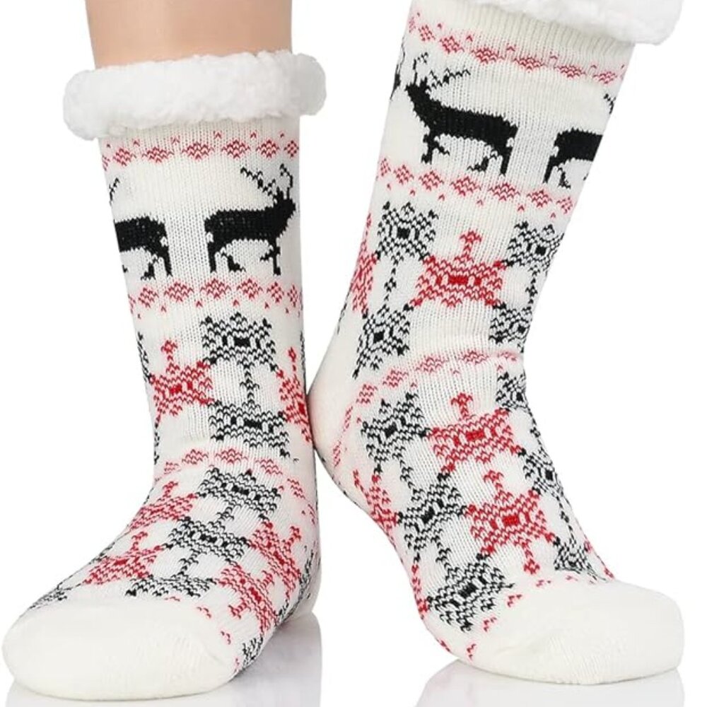 Anti Slip Slipper Socks With Grip Cozy Fuzzy Fluffy Socks X0031621CL